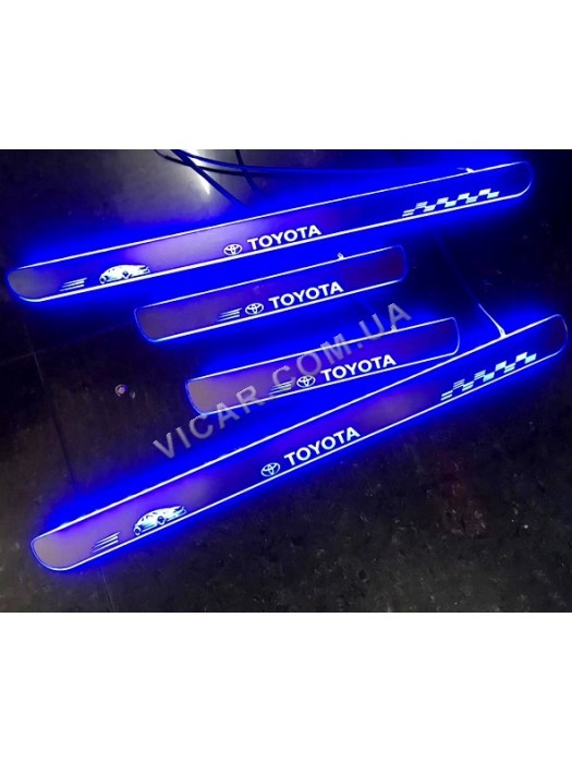Накладки led на пороги Toyota